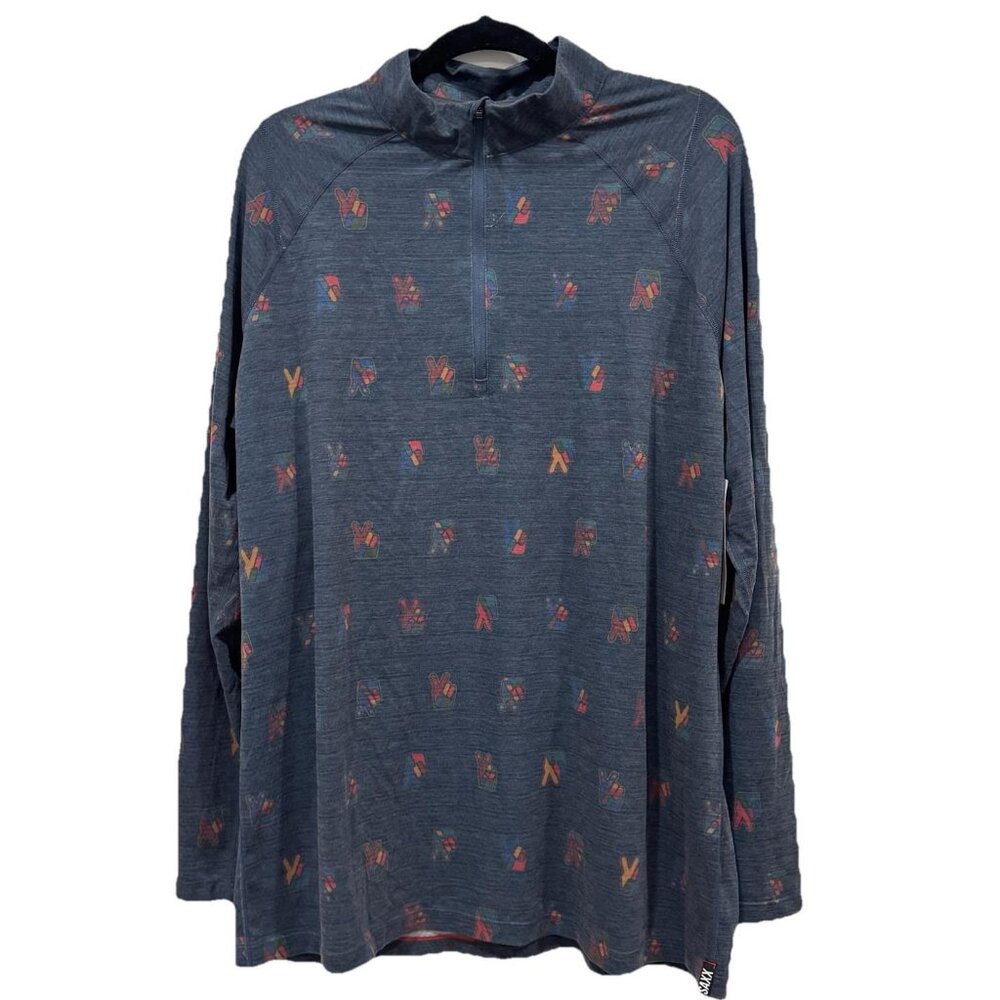 Saxx Roast Master Men’s X-Large Geometric Mid-Weight Long Sleeve Base Layer Topo